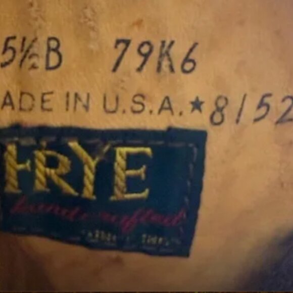 FRYE vintage 8152 black label campus banana boots size 5.5 - Picture 4 of 12